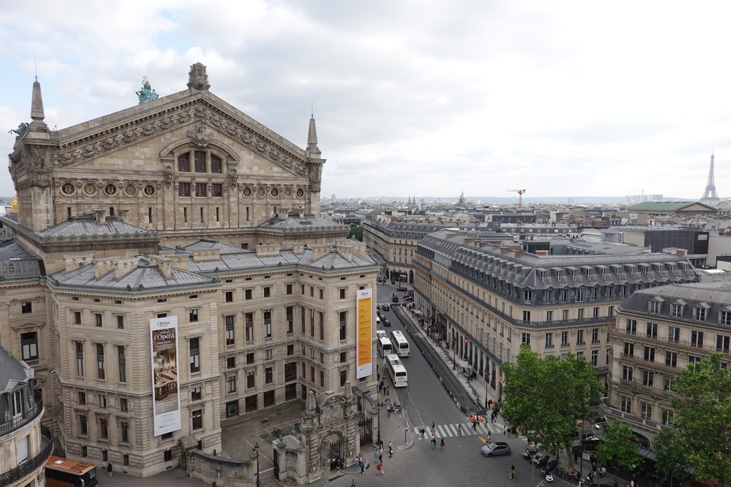 Paris: Opéra Garnier & Tour Eiffel (View from Terrasse des Galeries Lafayette Haussmann)